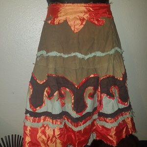 Colorful bohemian skirt